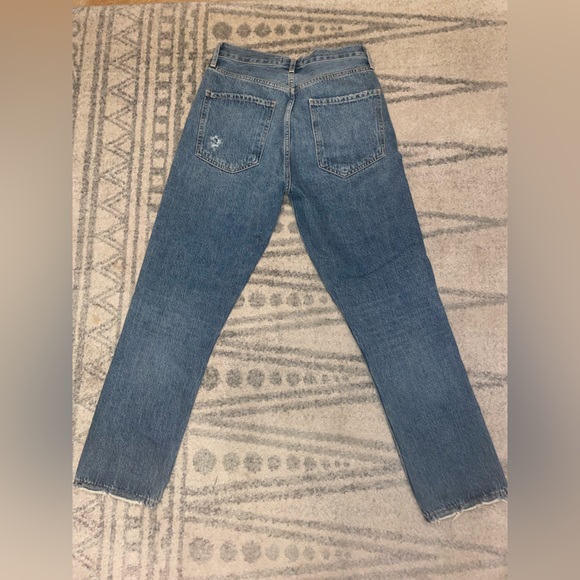 AGOLDE Riley High Rise Straight Crop in Frequency Jeans Size 25 - Picture 6 of 10